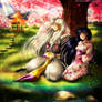 Commission: Under Blooming Sakura
