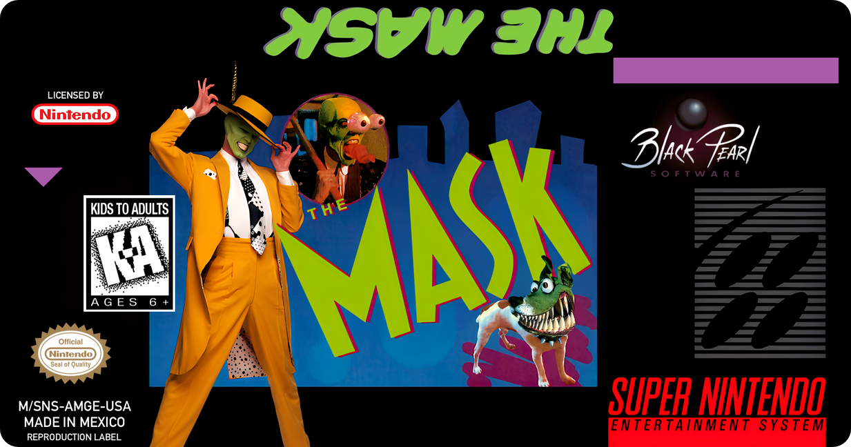 Snes Mask The Mask SNES Label by doublebbv on DeviantArt