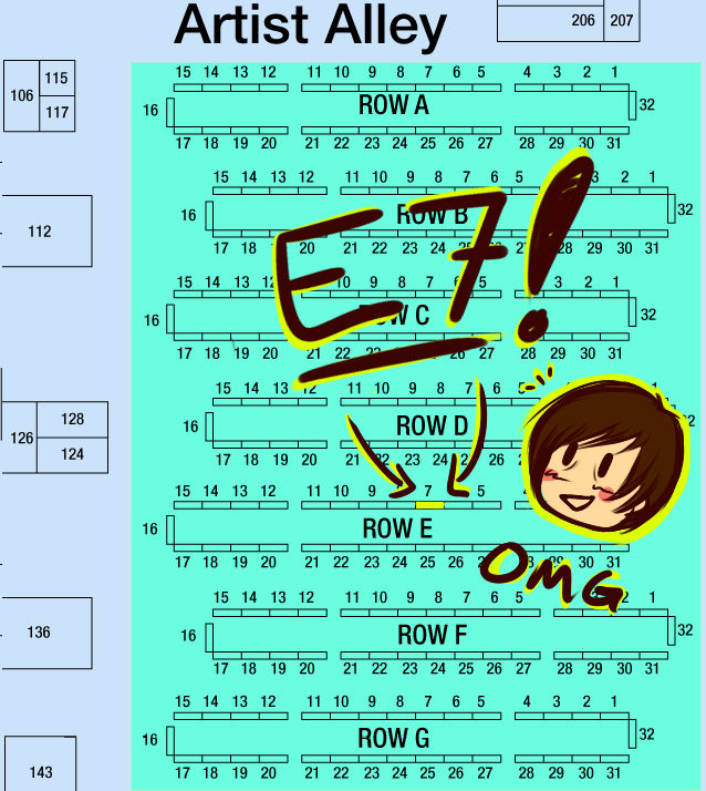 ACen 2014 Artist Alley Location! by ithili3n