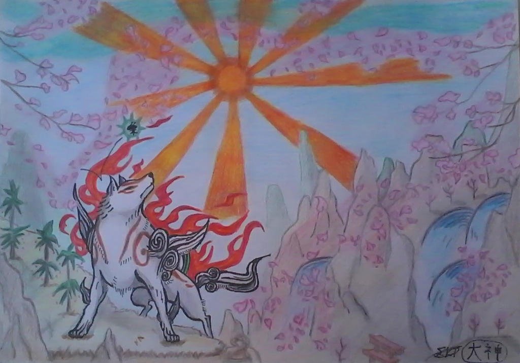 Okami's Amaterasu Colour Drawing by StefanosDTsougranis on DeviantArt