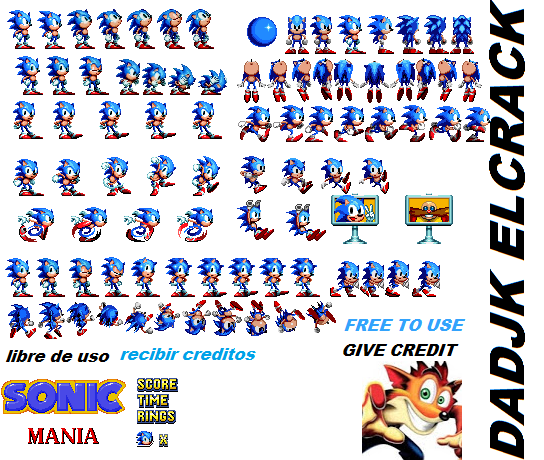 Do U Need A Transparent Sonic Mania Sprite Sheet By - Sonic Sprite