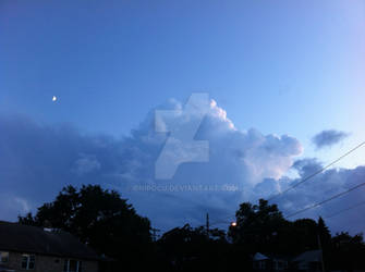 Clouds and trees