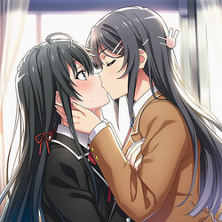 Yukino and Mai kiss 2