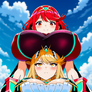 Pyra and Mythra having fun