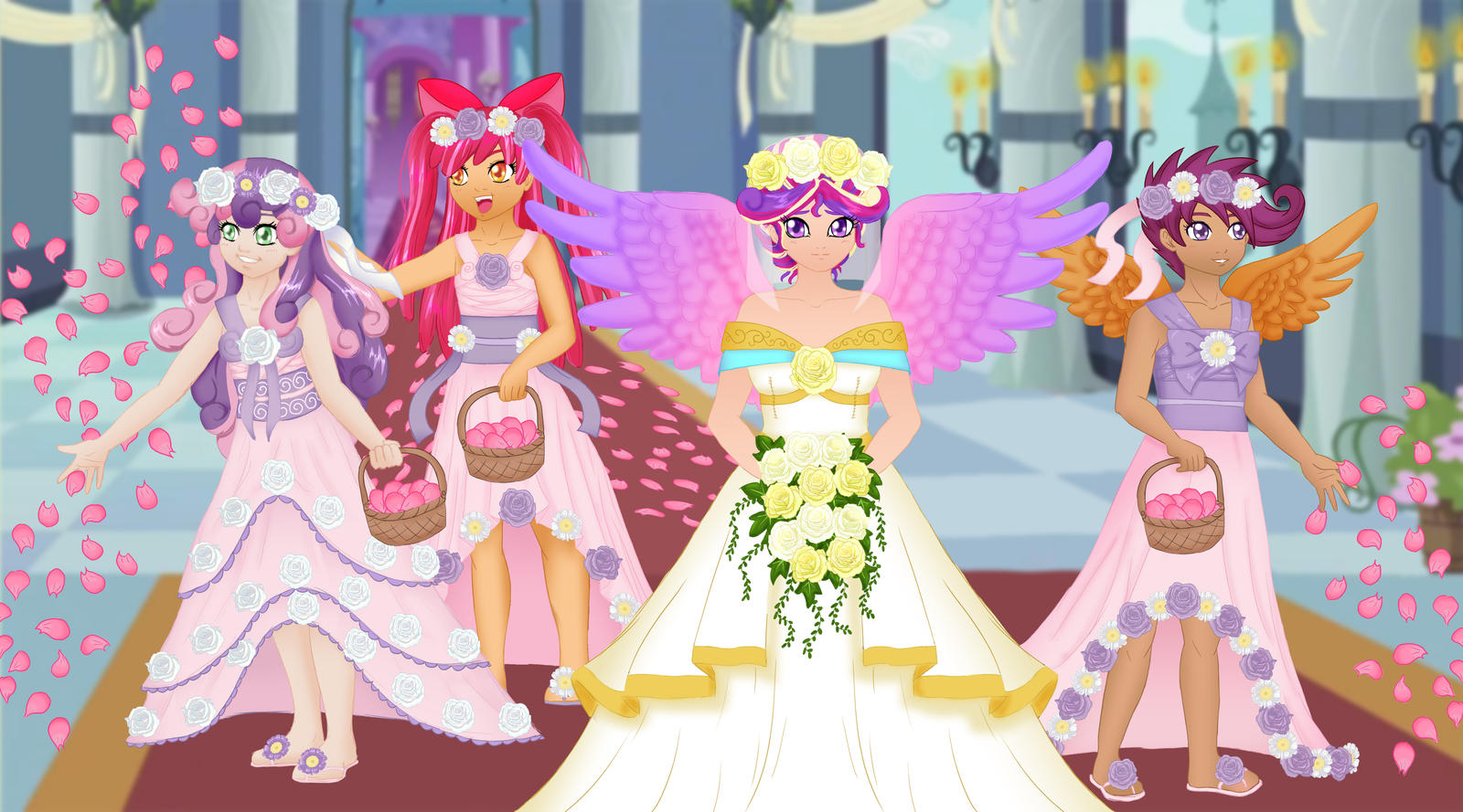 princess cadence in her wedding dress Who had the better wedding dress? Queen Chrysalis or Princess Cadance? The first one is Chrysalis and the second one is Cadance. : r/mylittlepony