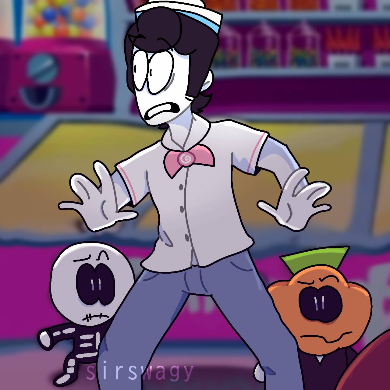 Screenshot Redraw - Spooky Month - Ross and Roy by Nn4Nn4Stuff on