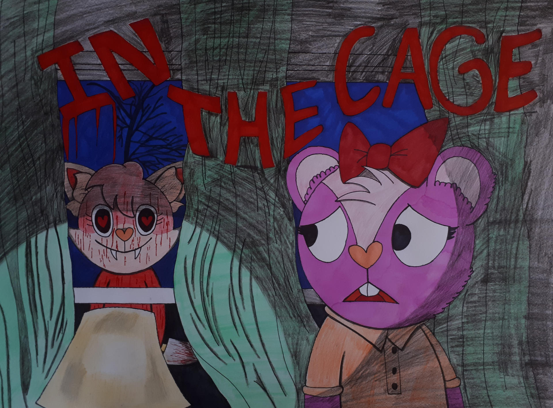 HTF: In The Cage poster 2 by PowerDrillKiller on DeviantArt