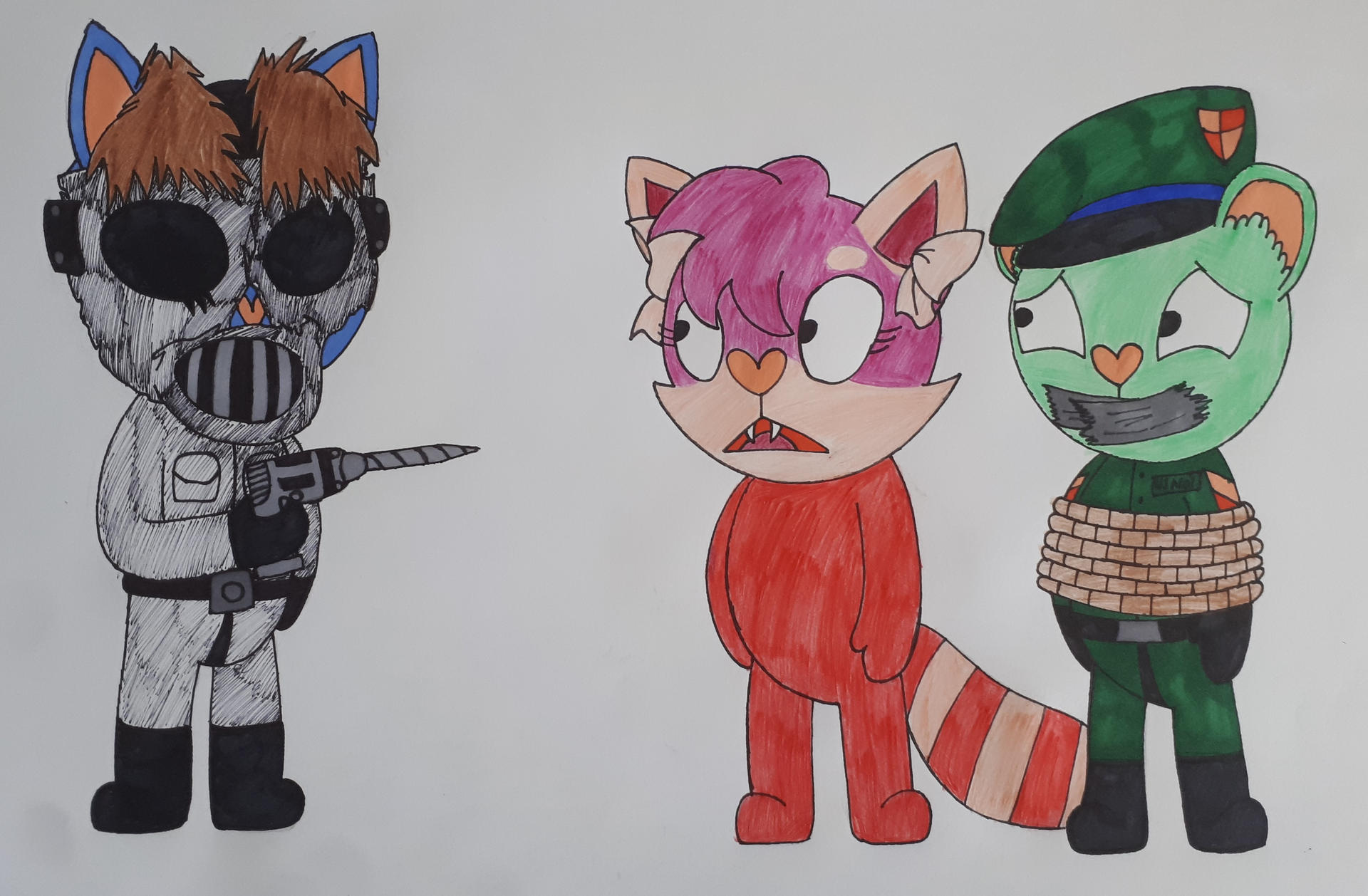 HTF: Yumi meets the Driller Killer by PowerDrillKiller on DeviantArt
