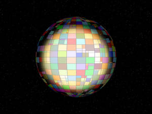 Colored Sphere in Space