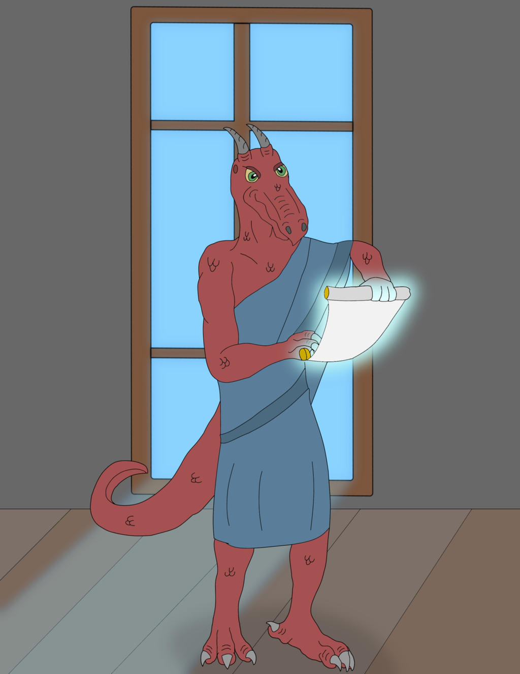 Dracon Mage With Scroll by Aristodes on DeviantArt