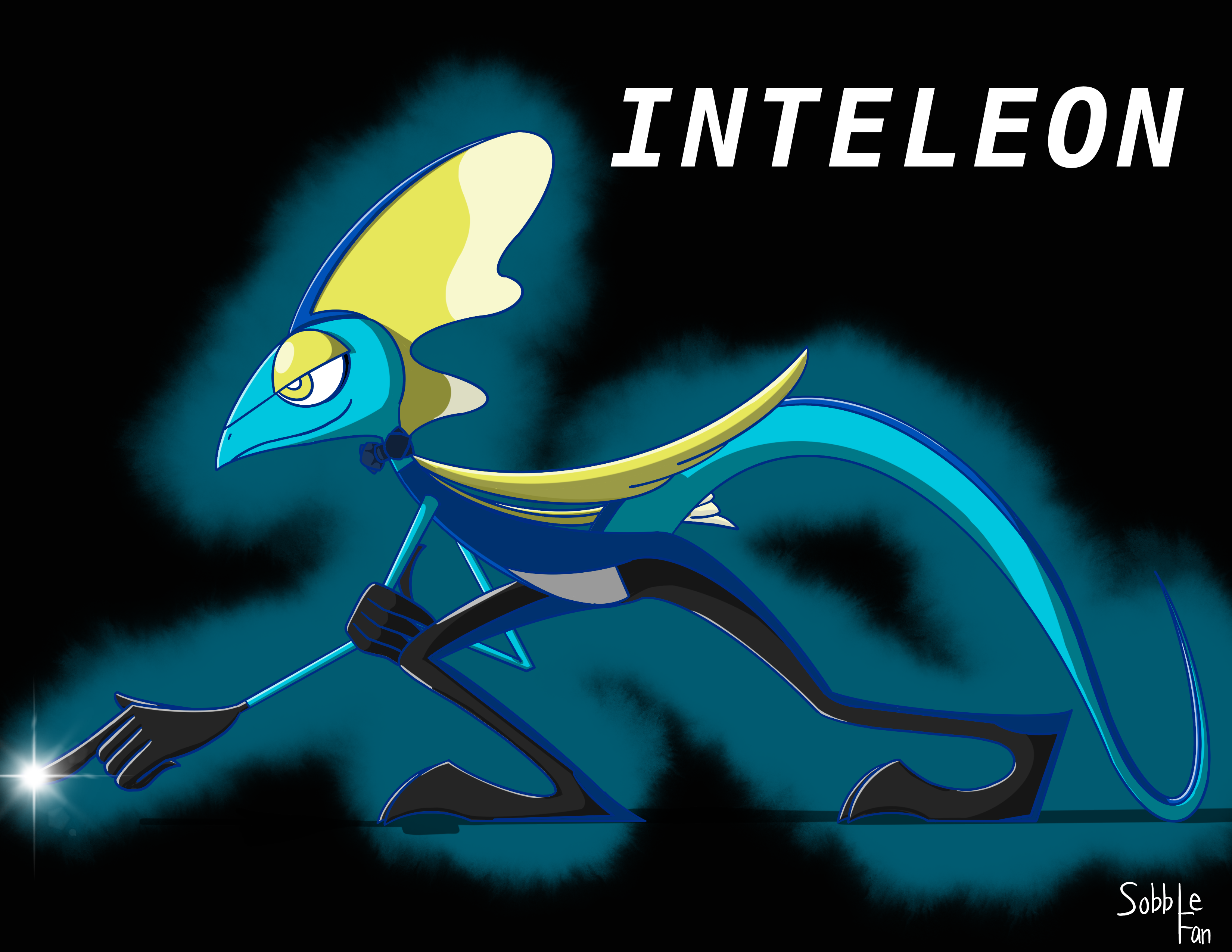 Inteleon Draw Inteleon by SobbleFan on DeviantArt
