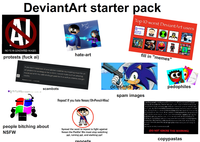 deviantart starter pack (WARNING: VERY TRUE) by YABHDrawzStuff on ...