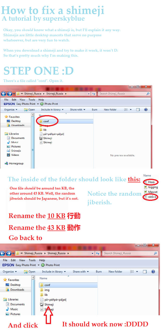 How to fix a Shimeji Tutorial by superskyblue on DeviantArt
