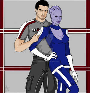 Commission Kaidan and Asari OC