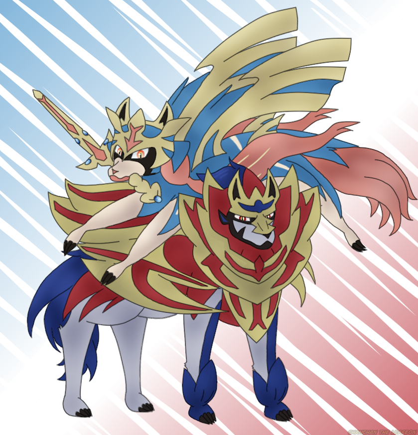 Zacian and Zamazenta by zacharybla on DeviantArt