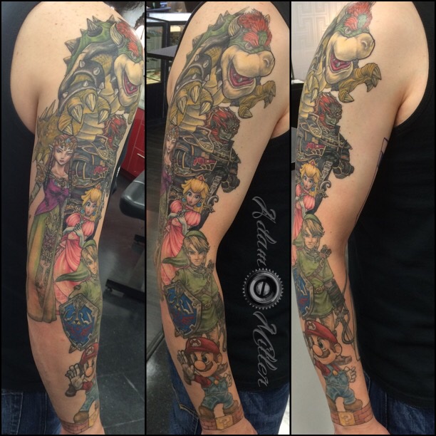 Mario/Zelda Nintendo sleeve progress