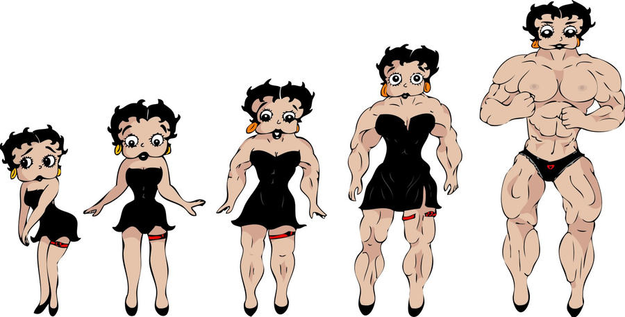Betty Boop Muscle Growth Sequence by kimenguman on DeviantArt