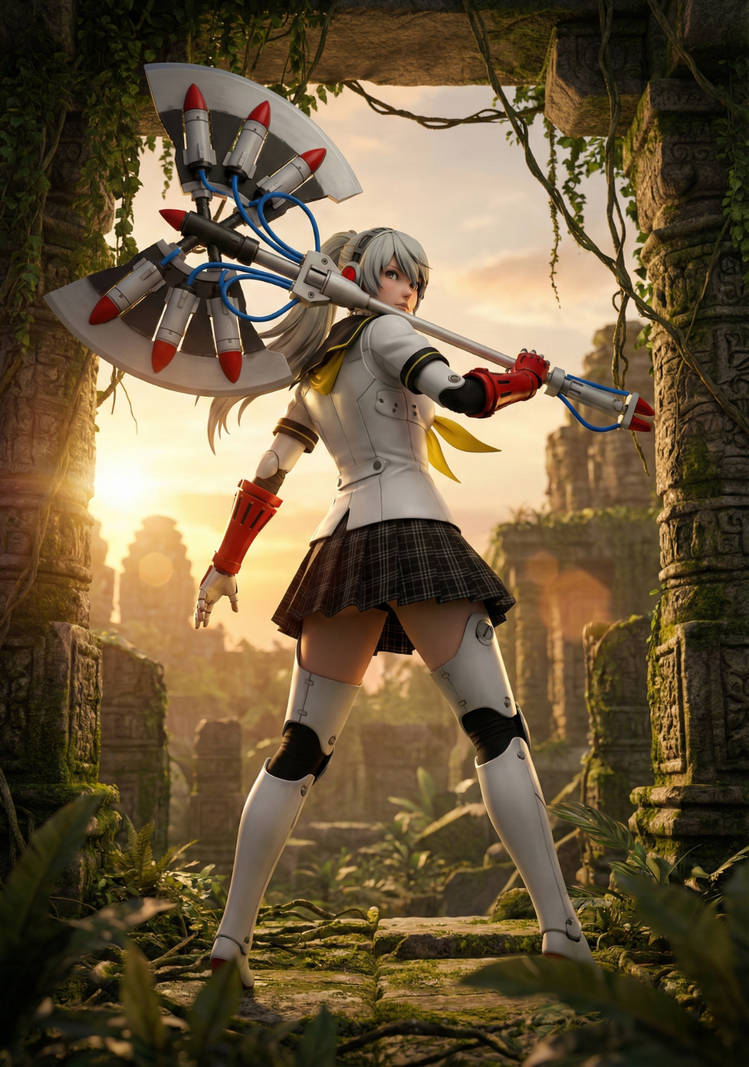 Labrys Render Labrys (Persona 4 Arena) truer design by Waifus-in-DistressAI on DeviantArt