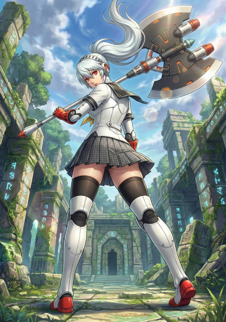 Labrys Render Labrys (Persona 4 Arena) truer design by Waifus-in-DistressAI on DeviantArt