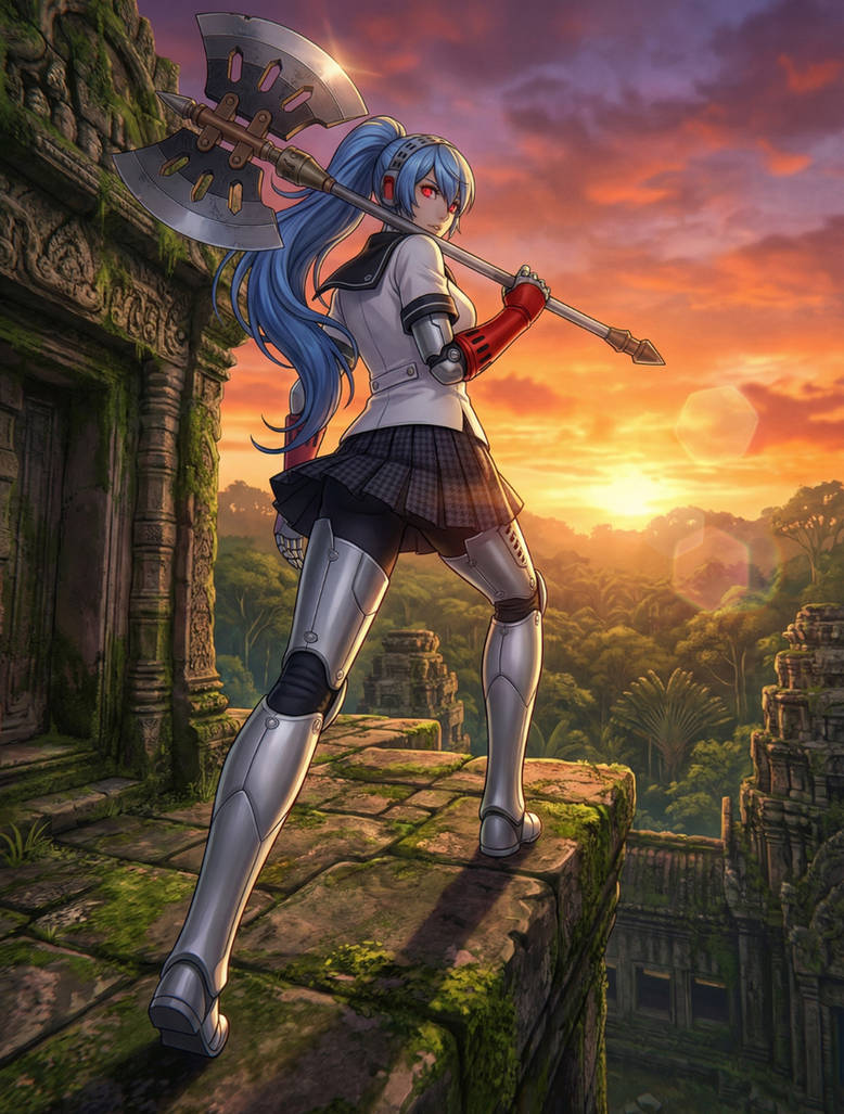 Labrys Render Labrys (Persona 4 Arena) truer design by Waifus-in-DistressAI on DeviantArt