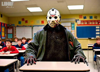 Jason in Highschool AI + PHOTOSHOP