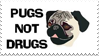 Pugs Not Drugs Stamp