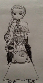 Princess Leia Slave Costume Redesign- Ink Only Ver