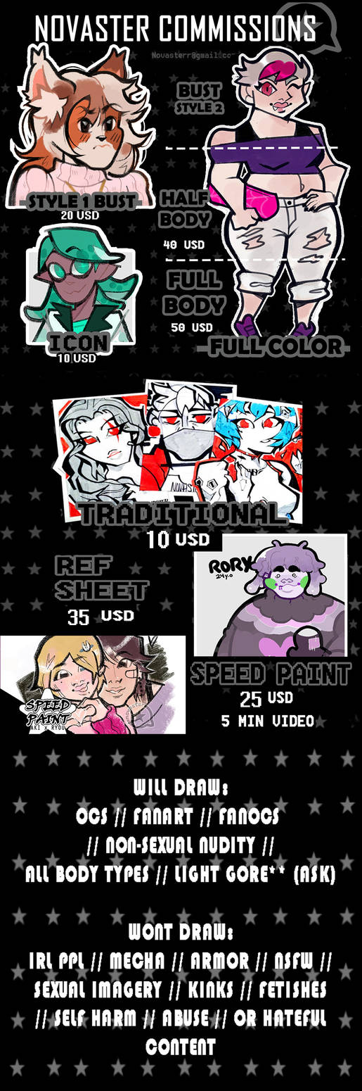 NOVA ART COMMISSIONS_open_ by Novasterr NOVA ART COMMISSIONS_open_ by Novasterr