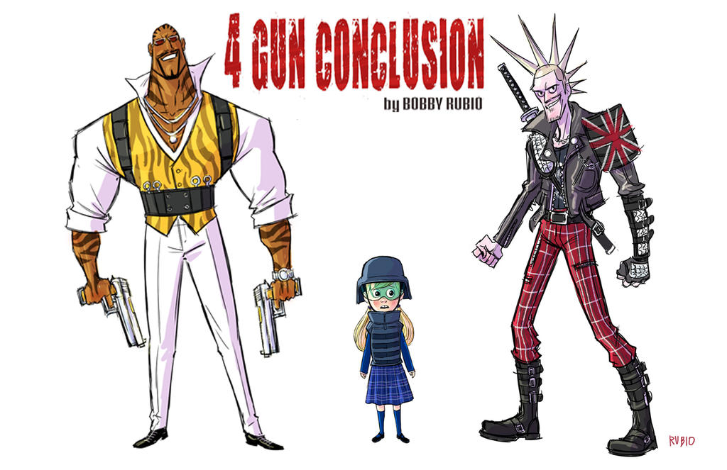 4 Gun Conclusion main characters by BobbyRubio