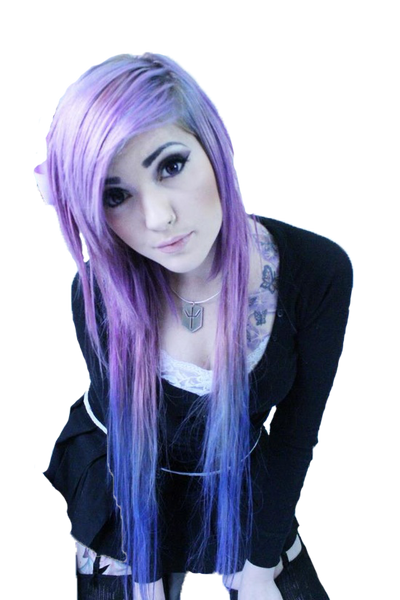 Purple Hair Goth Girl Png By Lovethekitty387 On Deviantart