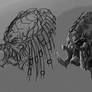 predator head scetch