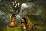Squirrel School by mrscats
