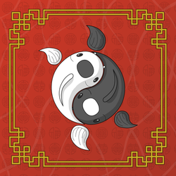 Yin and Yang the Koi
