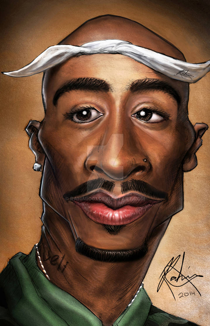 Tupac Shakur Caricature by Rahimi001 on DeviantArt