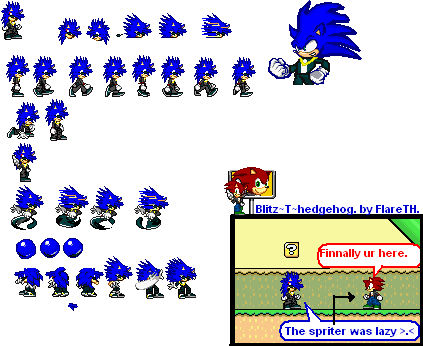 Blitz the hedgehog new sprites