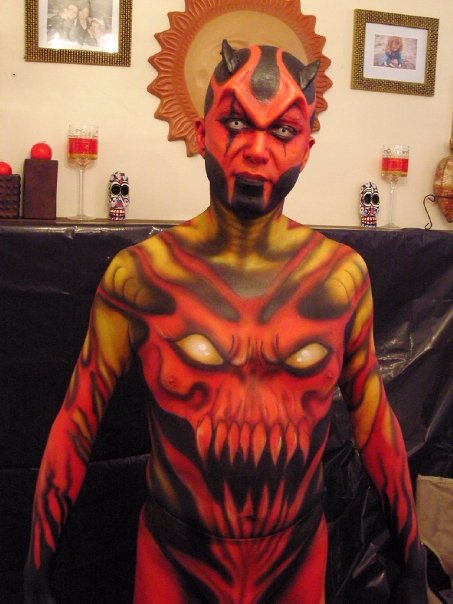 hell body painting