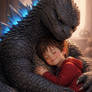 Godzilla cuddle