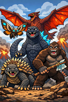 Godzilla and friends