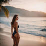 Woman In Swimsuit On The Beach