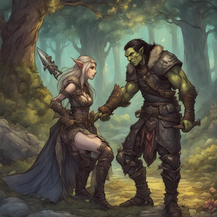 Love Between An Elf And Orc By Afas44 On DeviantArt love-between-an-elf-and-orc-by-afas44-on-deviantart
