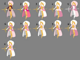 Princess Peach redesign - color thumbnails