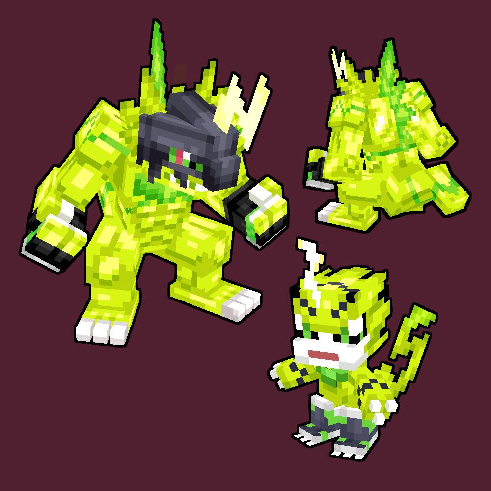 Minecraft Pulsemon to Bulkmon by TheModderG on DeviantArt