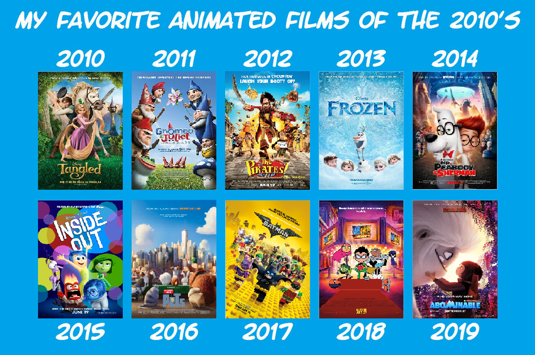 My Favorite Animated Films of the 2010s by VeggieFan2000 on DeviantArt