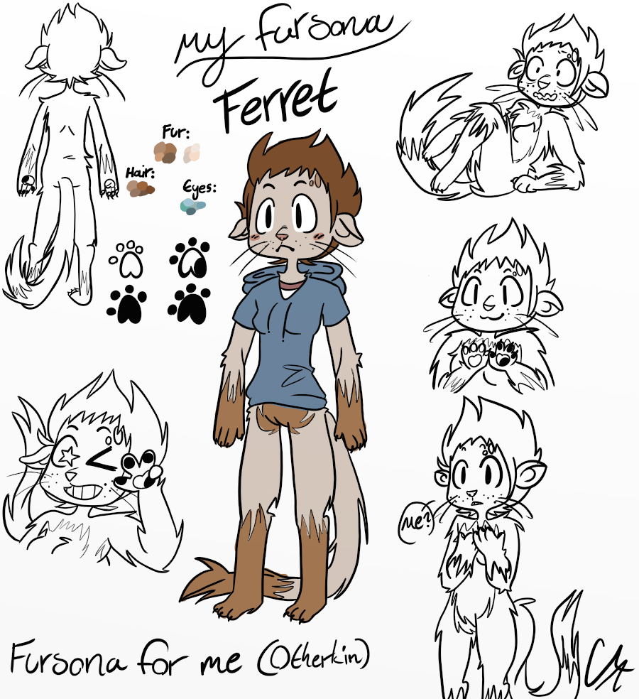 My ferretkin fursona thing