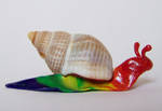 Rainbow Snail by DaniClayCreations