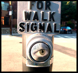 Push Eyeball for Walk Signal