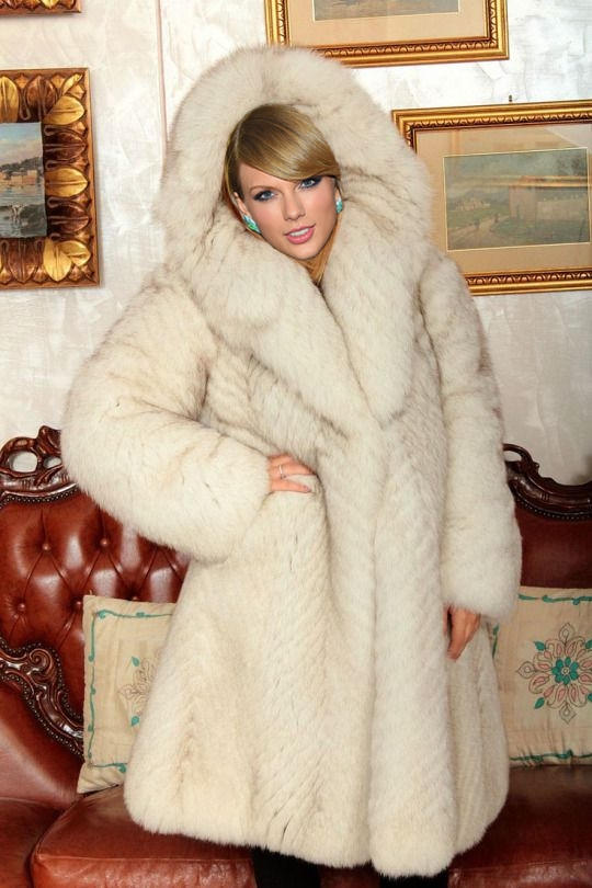 Taylor Swift in white fox fur by FurHugo on DeviantArt