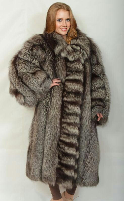 Amy Adams in silver fox fur by FurHugo on DeviantArt