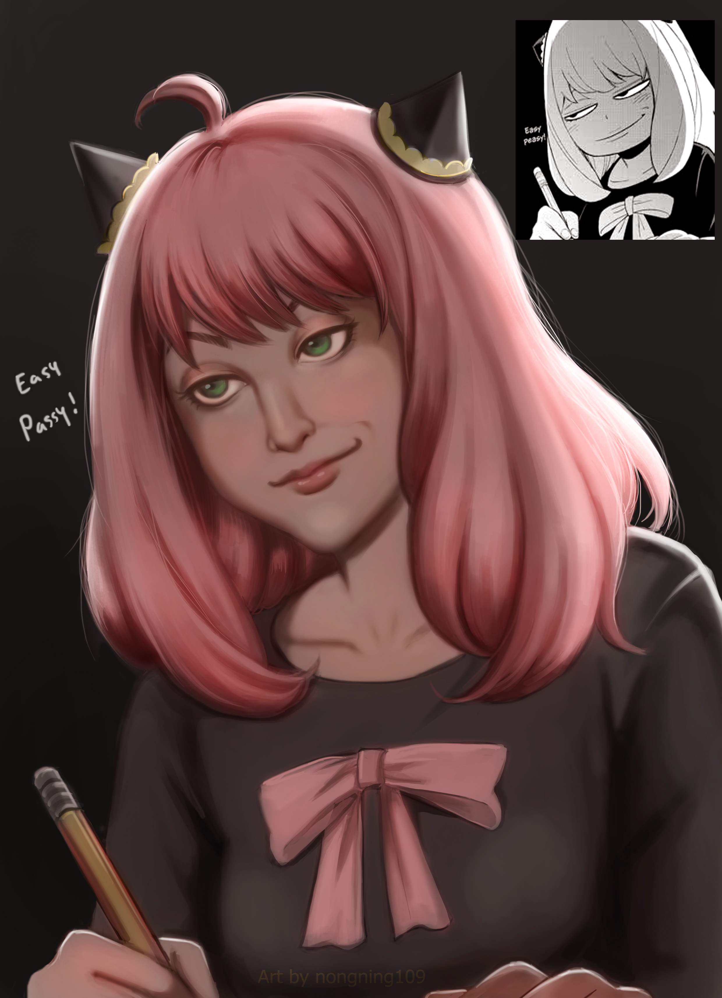 Anya Forger  smug face fanart by KARLITURA1031 on DeviantArt