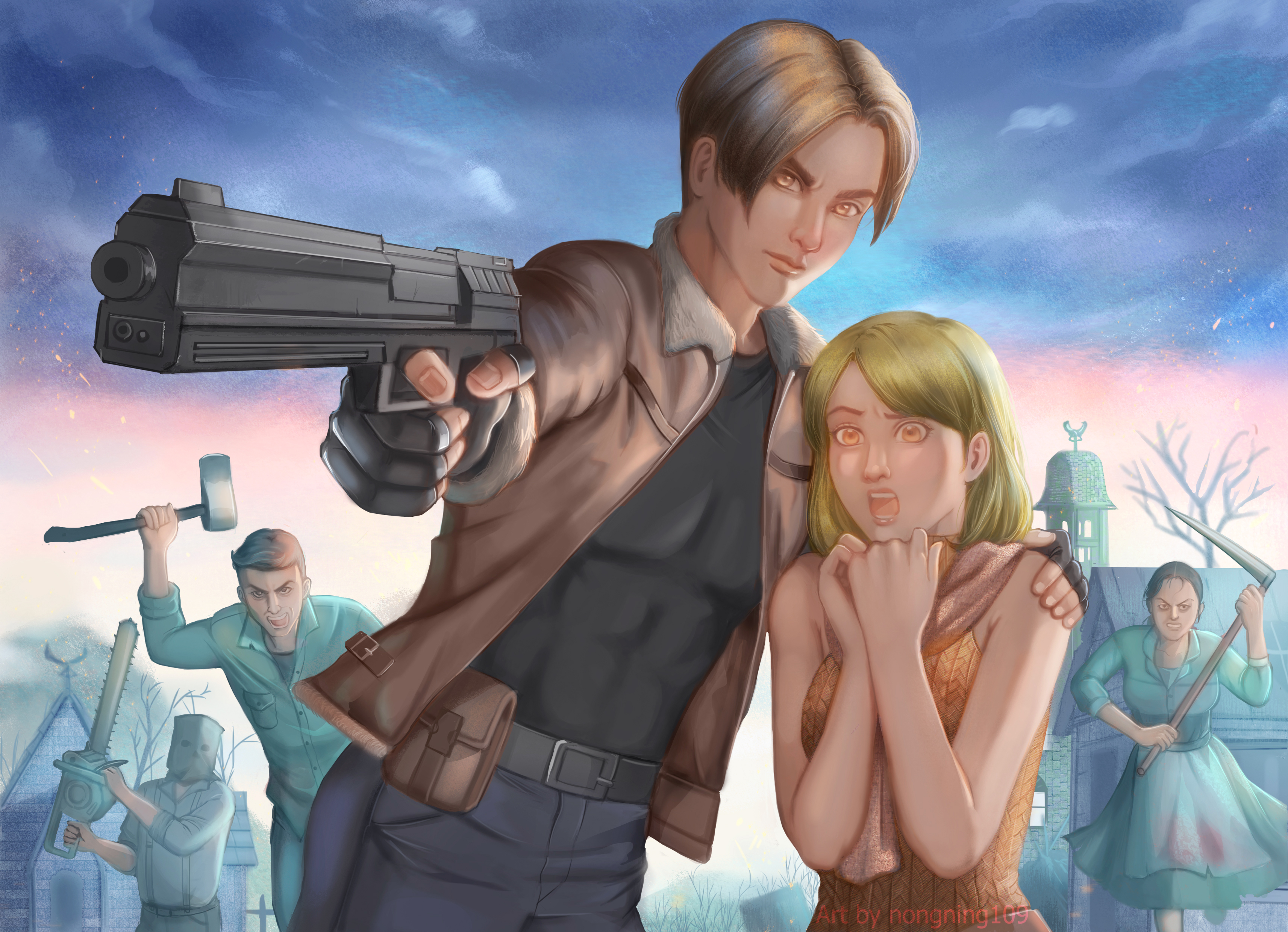 Leon and Ashley Resident Evil 4 by dante-dx on DeviantArt